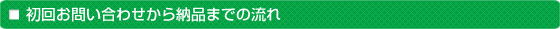 初回お問い合わせから納品までの流れ